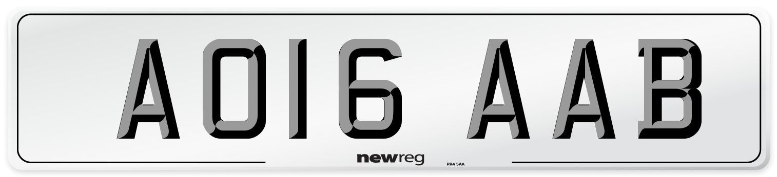 AO16 AAB Number Plate from New Reg